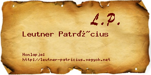 Leutner Patrícius névjegykártya